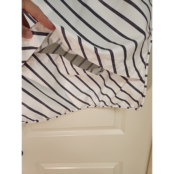 Set of 2 Pottery Barn Striped Pillow Cover Gray White 20x20 2015 Diagonal Washed - Picture 10 of 10